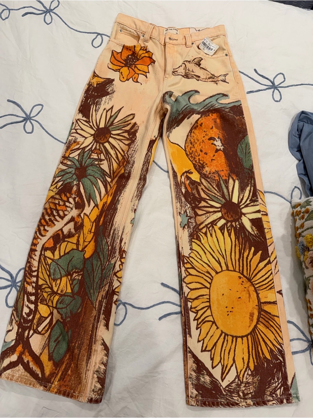 Free People Tinsel jeans beach NWT - Picture 3 of 5